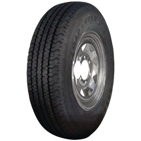 LOADSTAR TIRES Loadstar ST Radial Tire and Wheel (Rim) Assembly ST225/75R-15 6 Hole D Ply 32666